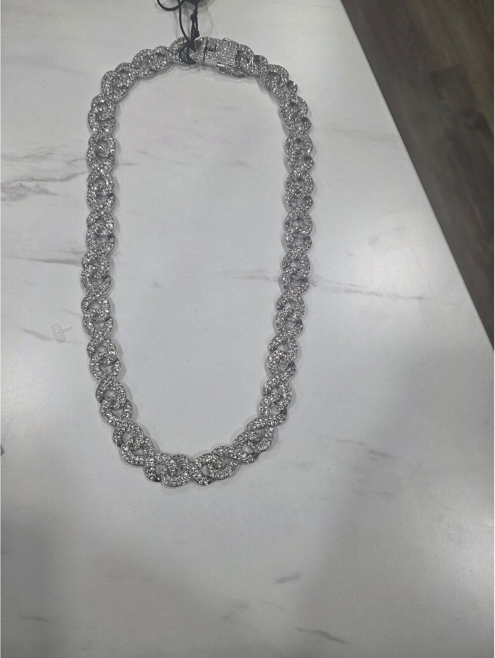 Henrik & Hayes Sparkling Pavé Link Statement Necklace